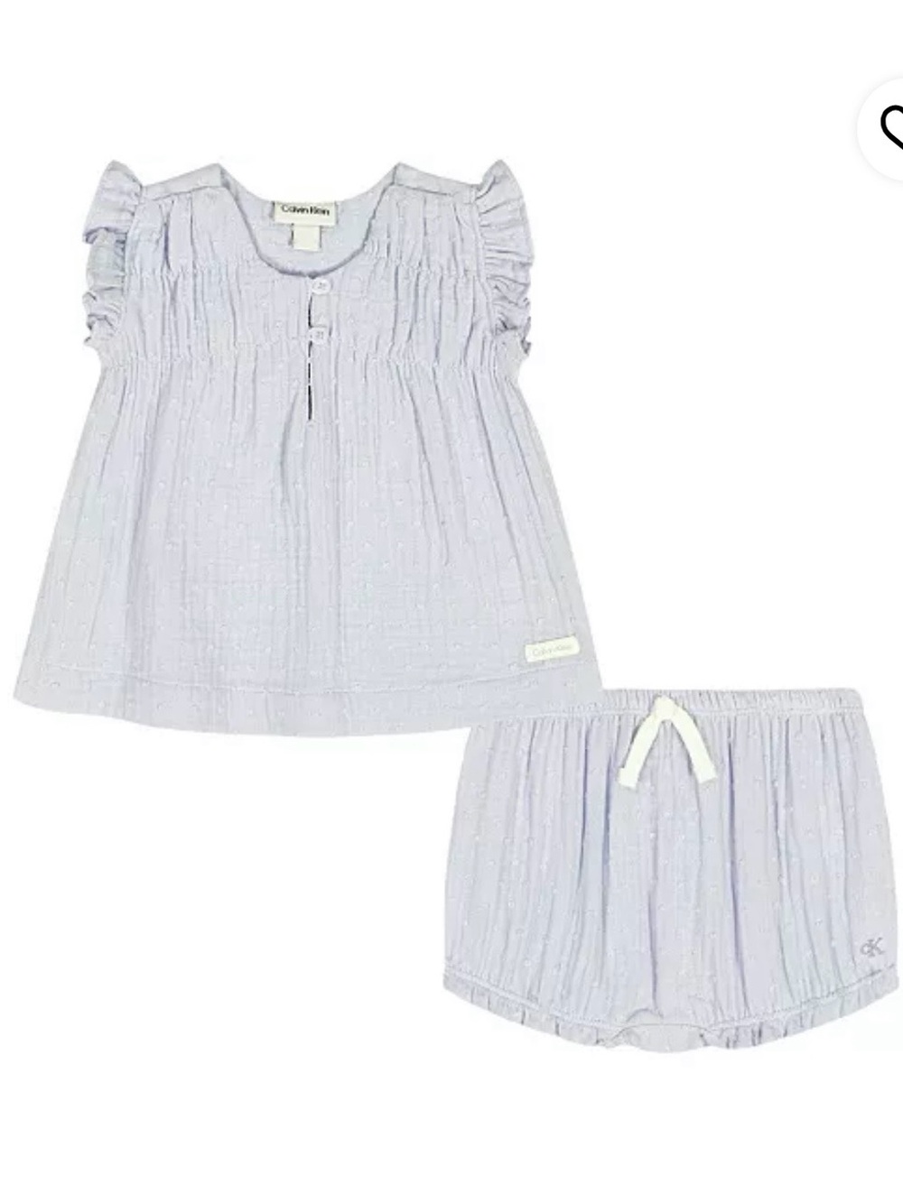 Calvin Klein Light Blue 2-Piece Ruffle Set - 6-9M